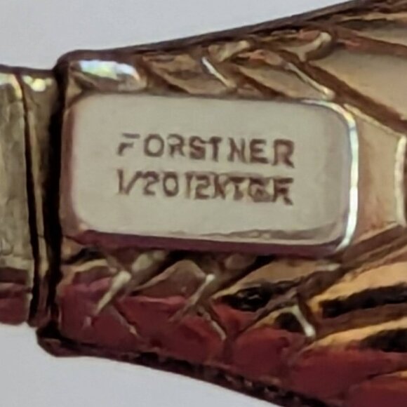 Vintage MCM Forstner 12k Gold Fill Egyptian Revival Coiled Serpent Bracelet - Picture 8 of 13